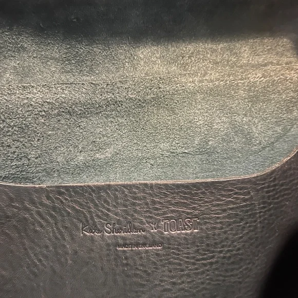 Kate Sheridan x TOAST Dark Forest Green Pebbled Leather Crossbody Bag - Picture 5 of 8